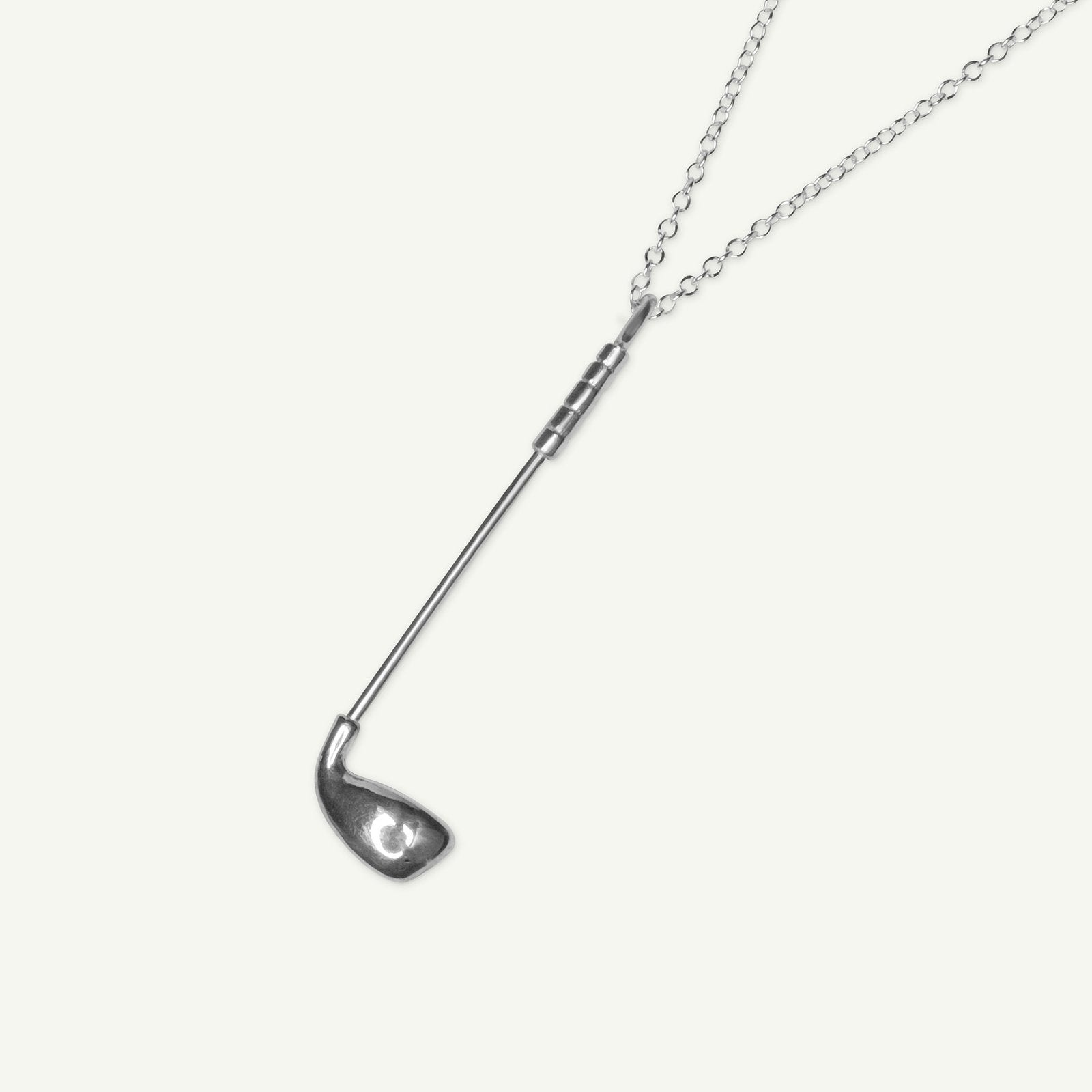 back view of Who's Your Caddy – silver mini spoon stash necklace