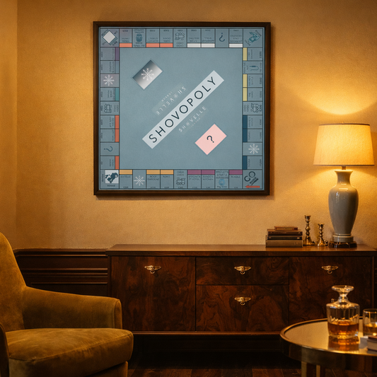 Shovopoly Party Poster & 2x Card with Grooves image 2