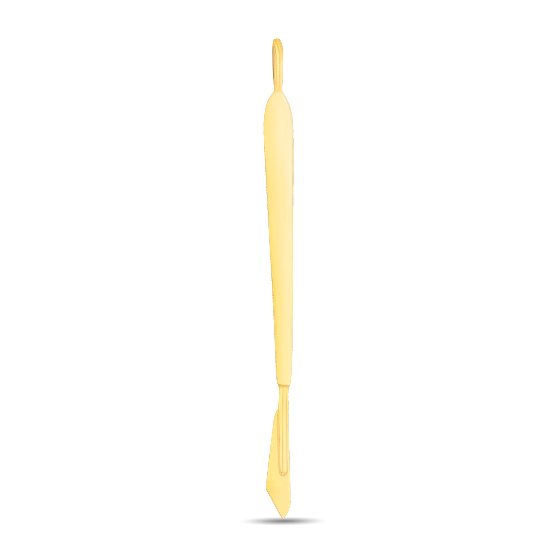 Scalpelle Gold – gold scalpel necklace, front product view