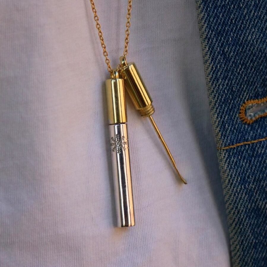 spoon necklace gold and silver