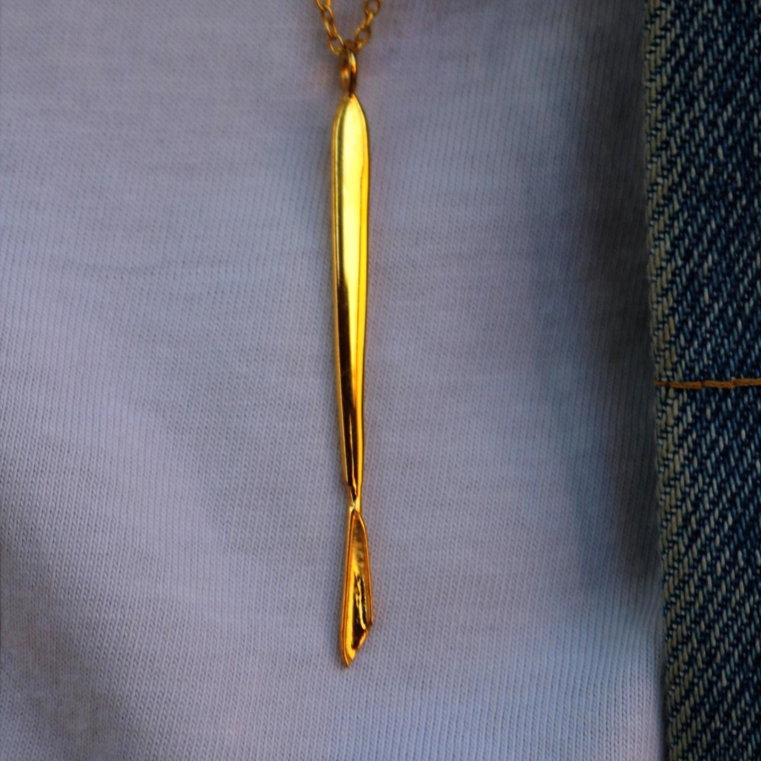 shiny gold necklace pendant for doctors