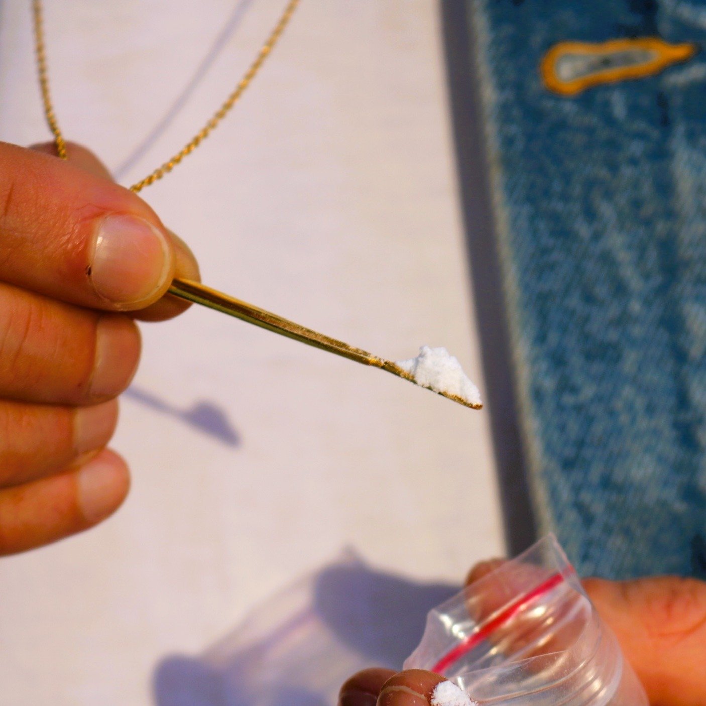 bump snuff spoon necklace scalpel